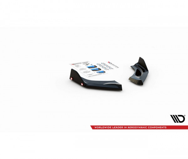 Heck Ansatz Flaps Diffusor +Flaps für V.1 Hyundai I30 N Hatchback Mk3 Facelift Carbon Look