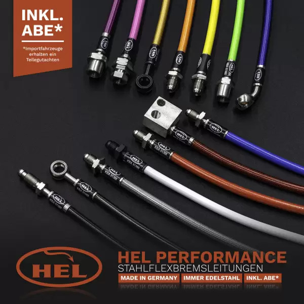 HEL Stahlflex Bremsleitungen (4-teilig) für Hyundai i30N (Typ PD), 2.0 275PS mit ABE