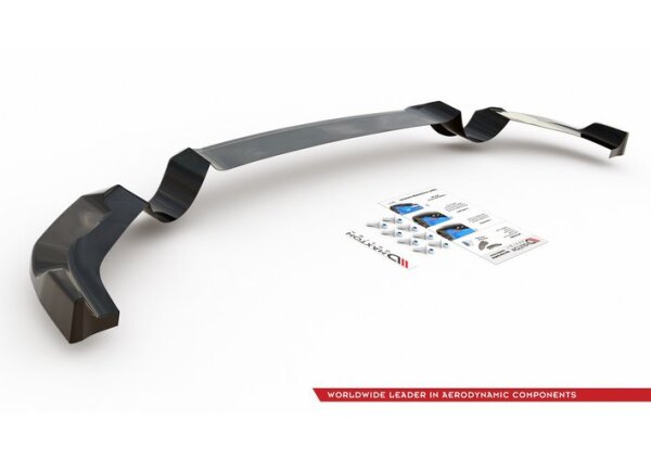 Mittlerer Cup Diffusor Heck Ansatz für Hyundai I30 N Mk3 Hatchback schwarz Hochglanz