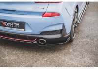 Mittlerer Cup Diffusor Heck Ansatz für Hyundai I30 N Mk3 Hatchback schwarz Hochglanz