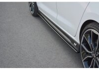 Seitenschweller Ansatz Cup Leisten V.1 für Hyundai I30 N Mk3 Hatchback / Fastback schwarz Hochglanz