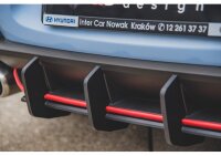 Robuste Racing Heckschürze V.2 für Hyundai I30 N Mk3 Hatchback Schwarz