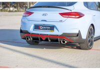 Mittlerer Cup Diffusor Heck Ansatz DTM Look für Hyundai I30 N Mk3 Fastback schwarz Hochglanz