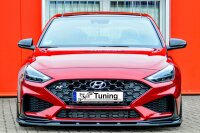 Cup Frontspoilerlippe mit Wing für Hyundai I30 N Fastback + N-Line Facelift Schwarz Matt