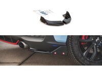 Heck Ansatz Flaps Diffusor + Flaps V.6 für Hyundai I30 N Mk3 Hatchback schwarz Hochglanz