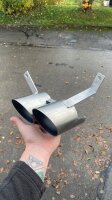 Doppelendrohr i20N 89mm Silber Nein