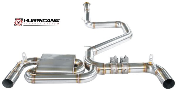 Hurricane 3,5" Abgasanlage für Hyundai i30 N OPF Hatchback, Performance OPF, Project C OPF 250-275PS Rund 114mm Scharfkantig geschliffen
