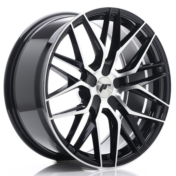 JR Wheels JR28 19x8,5 ET20-40 5H BLANK Gloss Black Machined Face für i30N