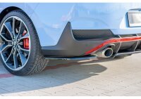 Heck Ansatz Flaps Diffusor für Hyundai I30 N Mk3 Fastback schwarz Hochglanz