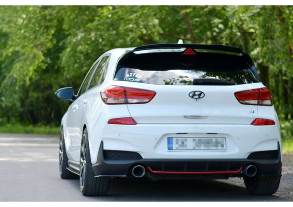 Heck Spoiler Aufsatz Abrisskante für Hyundai I30 N Mk3 Hatchback schwarz Hochglanz