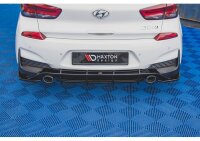 Heck Ansatz Flaps Diffusor V.4 für Hyundai I30 N Mk3 Hatchback schwarz Hochglanz