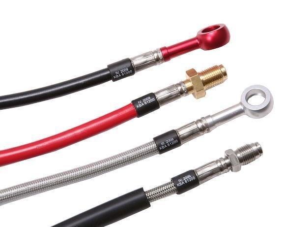 EVOLITY Stahlflex-Bremsschlauch ohne Ummantelung Messingfittinge