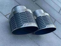 Endrohrsatz i30N Performance Honeycomb gesteckt innen schwarz