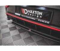Mittlerer Cup Diffusor Heck Ansatz für Hyundai I30 N Hatchback Mk3 Facelift schwarz Hochglanz