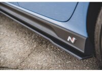Robuste Racing Seitenschweller Ansatz Cup Leisten für Hyundai I30 N Mk3 Hatchback / Fastback Schwarz
