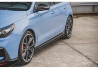 Robuste Racing Seitenschweller Ansatz Cup Leisten für Hyundai I30 N Mk3 Hatchback / Fastback Schwarz