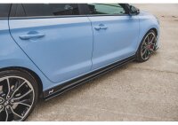 Robuste Racing Seitenschweller Ansatz Cup Leisten für Hyundai I30 N Mk3 Hatchback / Fastback Schwarz