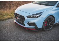 Cup Spoilerlippe Front Ansatz + Flaps V.6 für Hyundai I30 N Mk3 Hatchback/Fastback schwarz Hochglanz